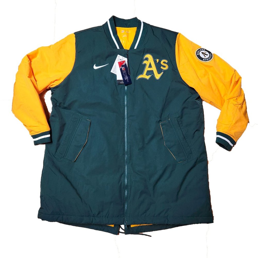 Nike Dugout MLB Oakland Athletics Full-Zip Jacket Men sz 2XL XXL